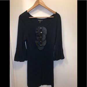 Black dress with stylish front